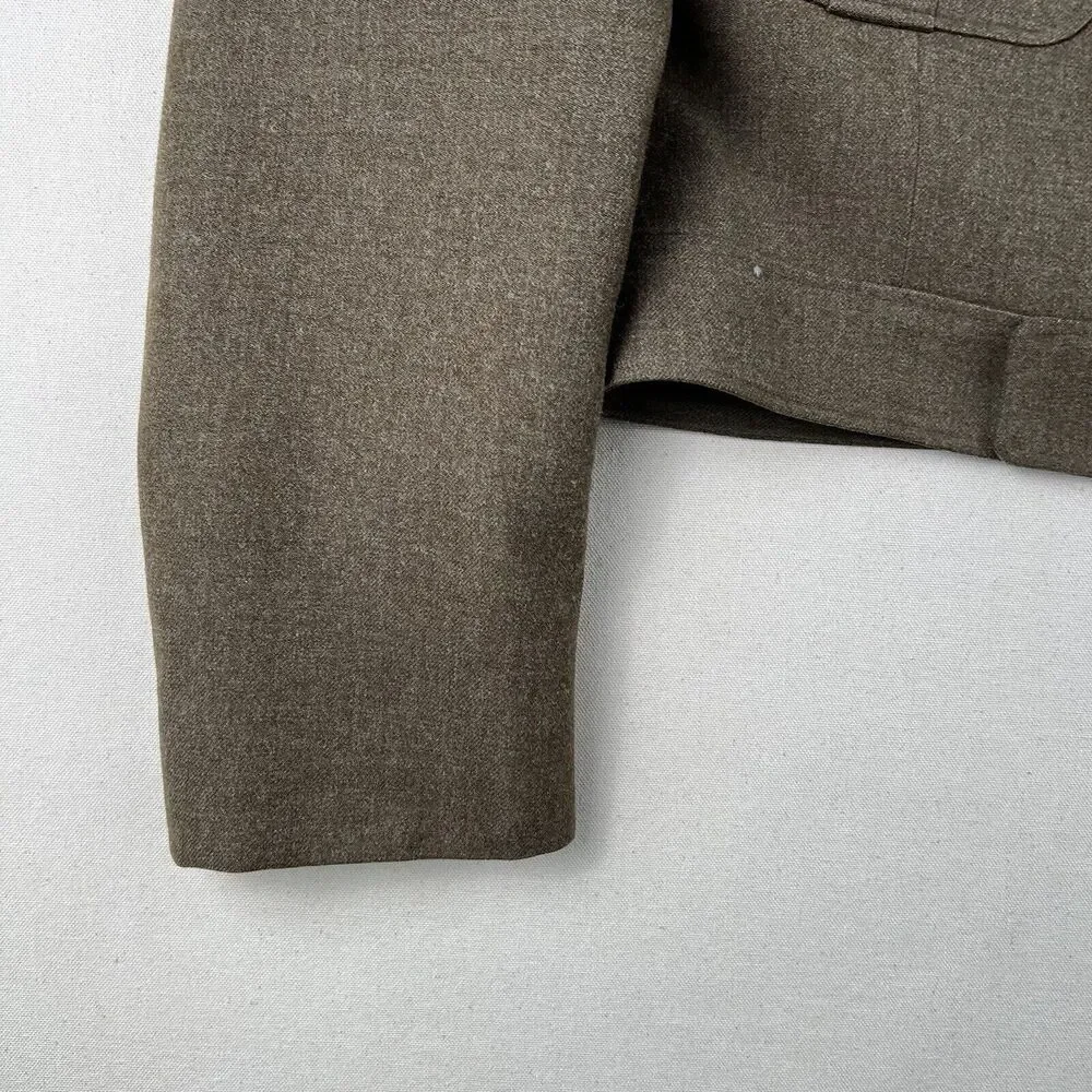 Vintage‎ 50s Wool Serge Olive Drab Jacket Men’s 38R Green Collared Staff Sargent
